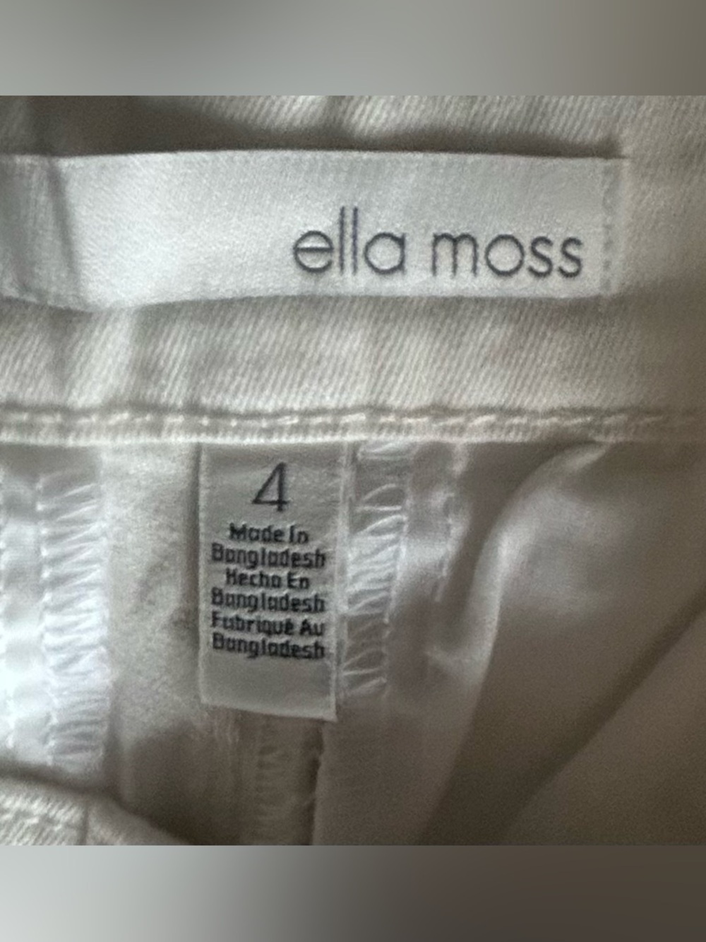 Ella Moss Wide Leg Crop Cream Color Chinos Size 4 NWT - Picture 5 of 5